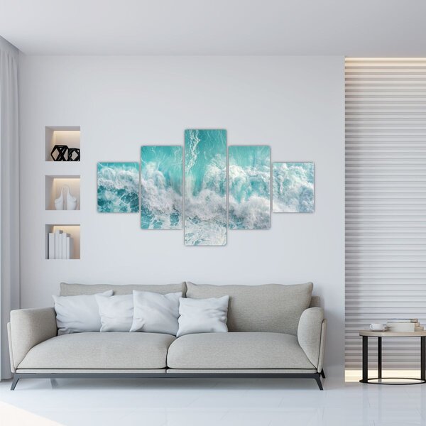 Obraz - Widok na fale oceanu (125x70 cm)
