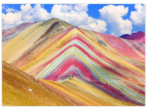 Obraz - Rainbow Mountain, Peru (70x50 cm)