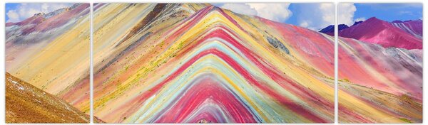 Obraz - Rainbow Mountain, Peru (170x50 cm)
