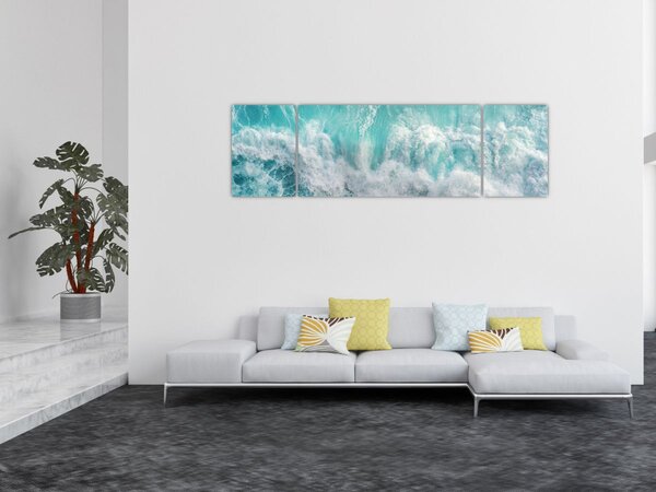 Obraz - Widok na fale oceanu (170x50 cm)