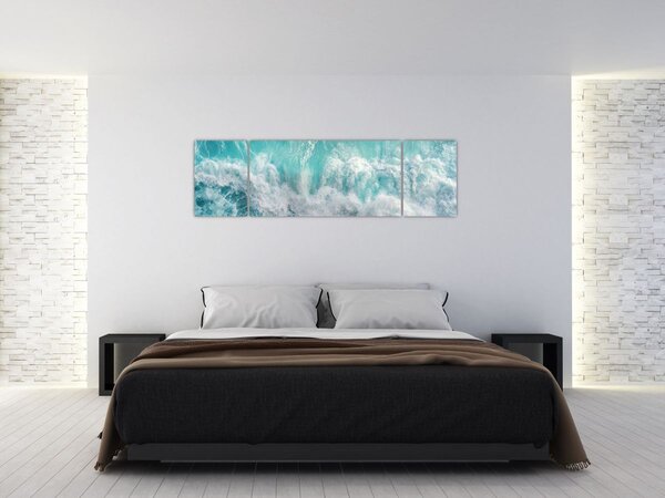 Obraz - Widok na fale oceanu (170x50 cm)