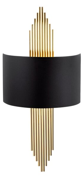 Czarny/w kolorze złota kinkiet Rayi – Opviq lights