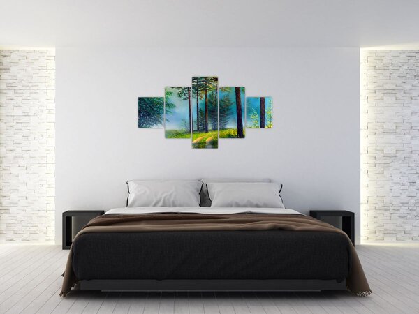 Obraz - Obraz olejny przedstawiający krajobraz (125x70 cm)