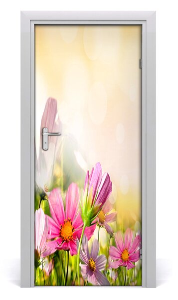 Okleina Naklejka fototapeta na drzwi Polne kwiaty