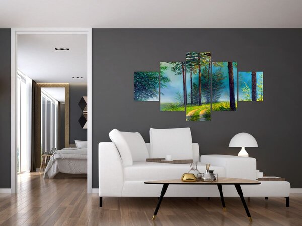 Obraz - Obraz olejny przedstawiający krajobraz (125x70 cm)