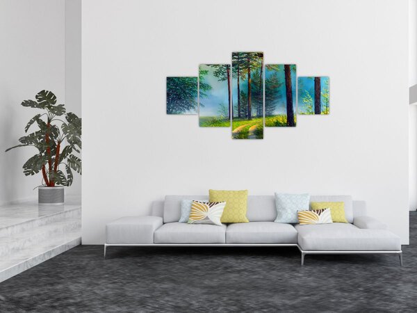 Obraz - Obraz olejny przedstawiający krajobraz (125x70 cm)