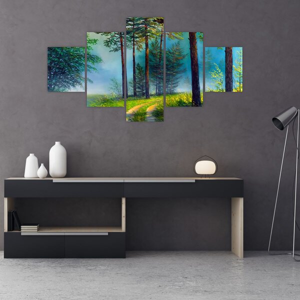 Obraz - Obraz olejny przedstawiający krajobraz (125x70 cm)