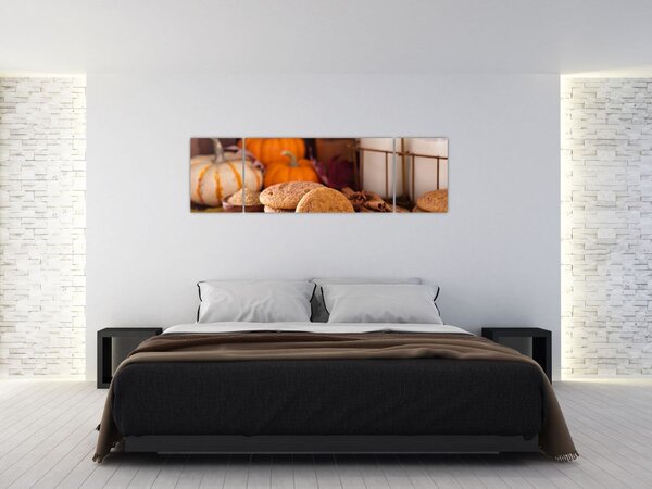 Obraz - Jesienne ciasteczka (170x50 cm)