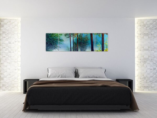 Obraz - Obraz olejny przedstawiający krajobraz (170x50 cm)