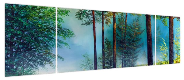 Obraz - Obraz olejny przedstawiający krajobraz (170x50 cm)