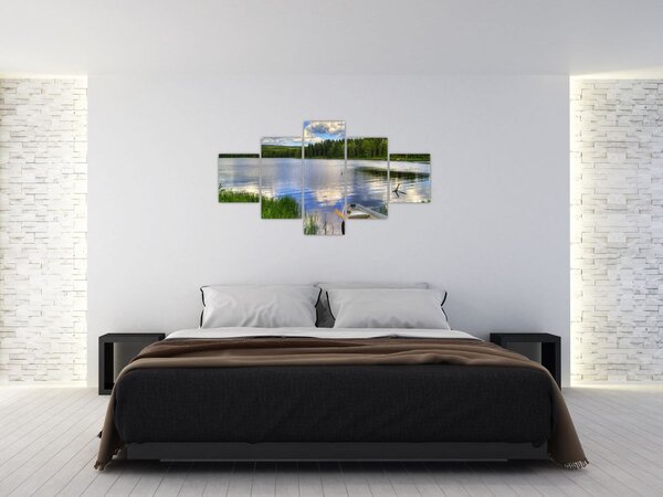 Obraz - Malownicza wioska (125x70 cm)