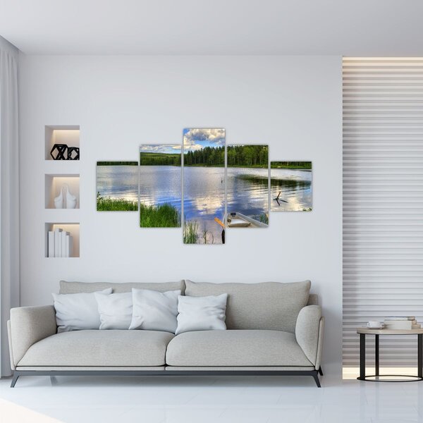 Obraz - Malownicza wioska (125x70 cm)
