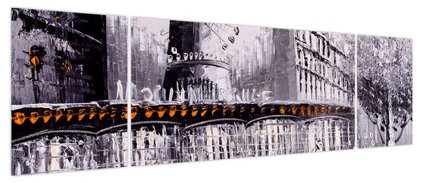 Obraz - Obraz olejny przedstawiający miasto II. (170x50 cm)