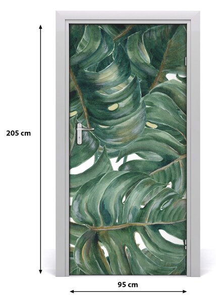 Okleina samoprzylepna fototapety na drzwi Monstera