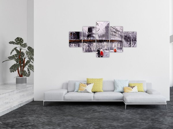 Obraz - Obraz olejny przedstawiający miasto II. (125x70 cm)