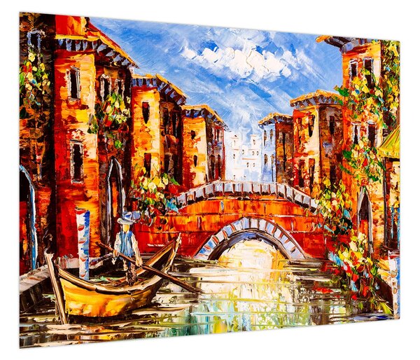 Obraz - Obraz olejny przedstawiający miasto III. (70x50 cm)
