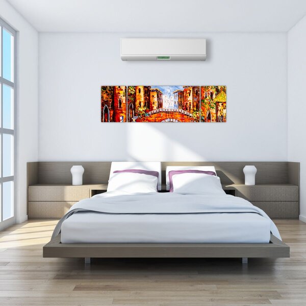 Obraz - Obraz olejny przedstawiający miasto III. (170x50 cm)