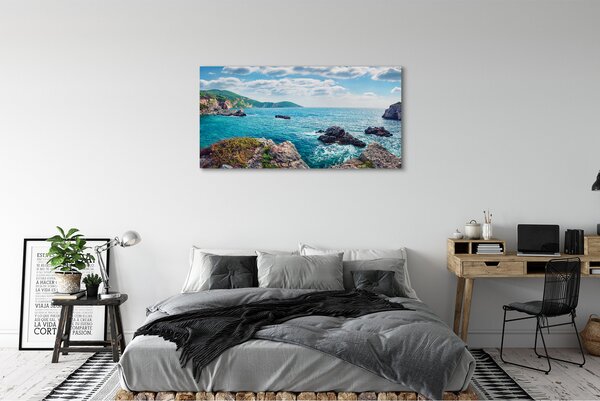 Obraz canvas na ścianę Greckie Góry nad Lazurowym Morzem