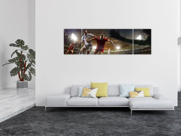 Obraz - Piłkarze w akcji (170x50 cm)