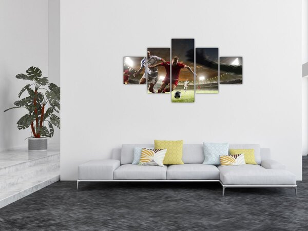 Obraz - Piłkarze w akcji (125x70 cm)