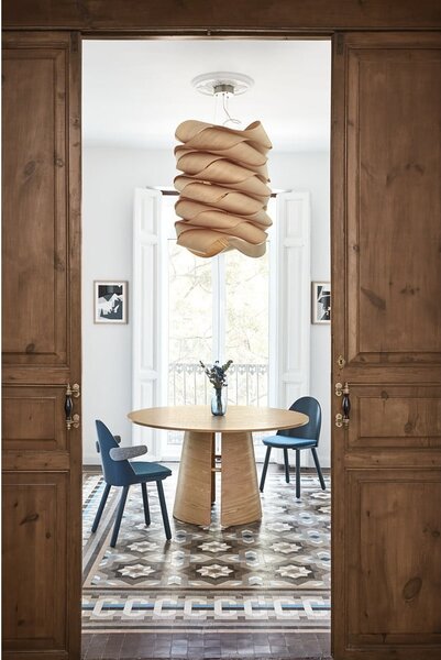 Naturalny okrągły stół w dekorze dębu ø 137 cm Cep – Teulat