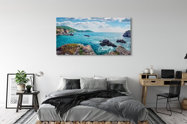 Obraz canvas na ścianę Greckie Góry nad Lazurowym Morzem
