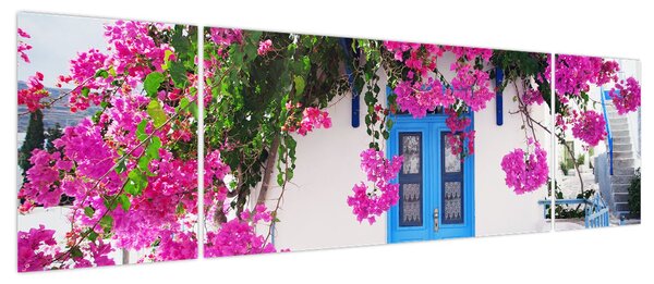 Obraz - Tradycyjny grecki dom (170x50 cm)