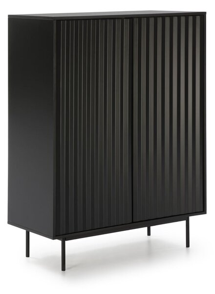 Czarna wysoka komoda 97x130 cm Sierra – Teulat