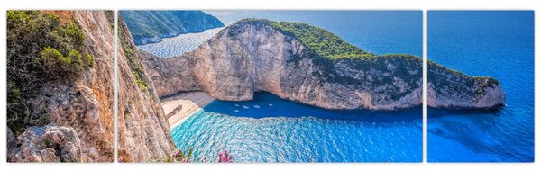 Obraz - Plaża Navagio, Grecja (170x50 cm)