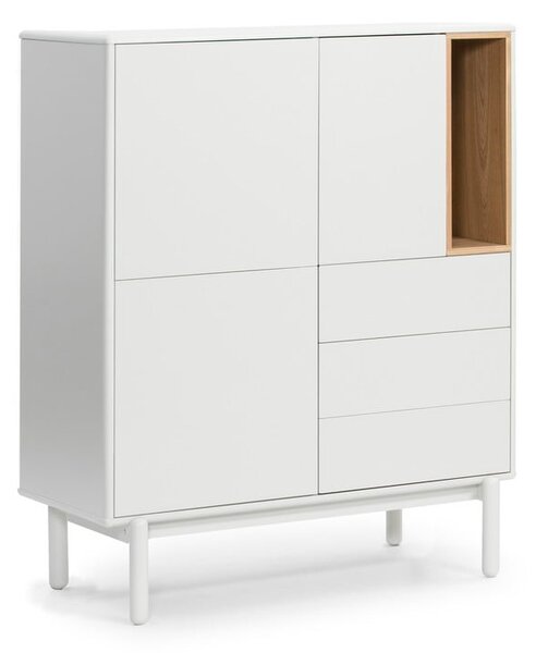 Biała komoda 100x120x40 cm Corvo – Teulat