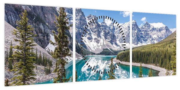 Obraz - Park Narodowy Banff (z zegarem) (90x30 cm)