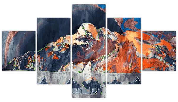 Obraz - Ilustracja domów publicznych (125x70 cm)