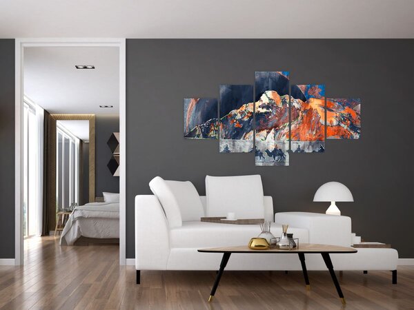 Obraz - Ilustracja domów publicznych (125x70 cm)