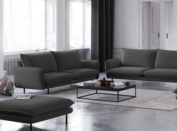 Ciemnoszara sofa Cosmopolitan Design Vienna, 160 cm