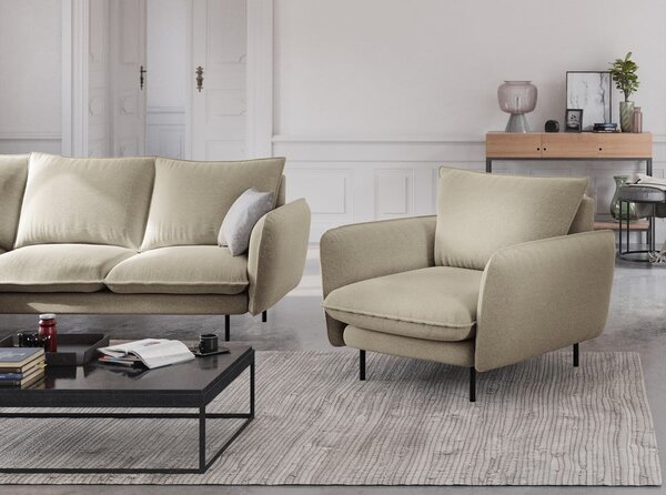 Beżowy fotel Cosmopolitan Design Vienna