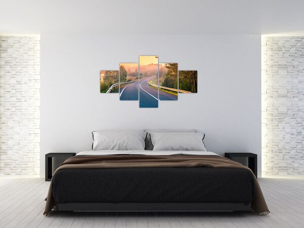 Obraz - Podróż o wschodzie słońca (125x70 cm)