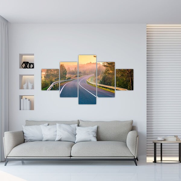Obraz - Podróż o wschodzie słońca (125x70 cm)