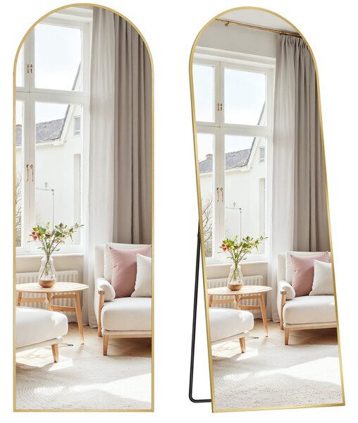 Zaokrąglone lustro UMBRA, 160x50 cm, złoty SongmicsHome