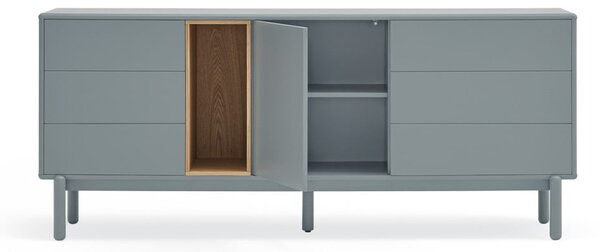 Niebieska/szara niska komoda 180x76 cm Corvo – Teulat