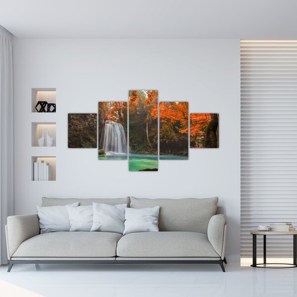 Obraz - Wodospad w Tajlandii (125x70 cm)