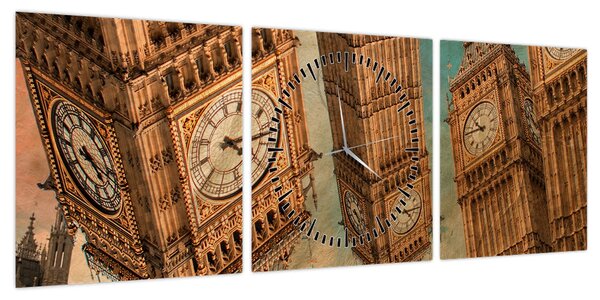 Obraz - Big Ben, Londyn (z zegarem) (90x30 cm)