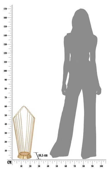 Stojak na parasole w kolorze złotym Mauro Ferretti, wysokość 60 cm