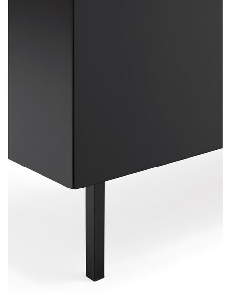Czarno-naturalna szafka pod TV w dekorze dębu 180x45 cm Arista – Teulat