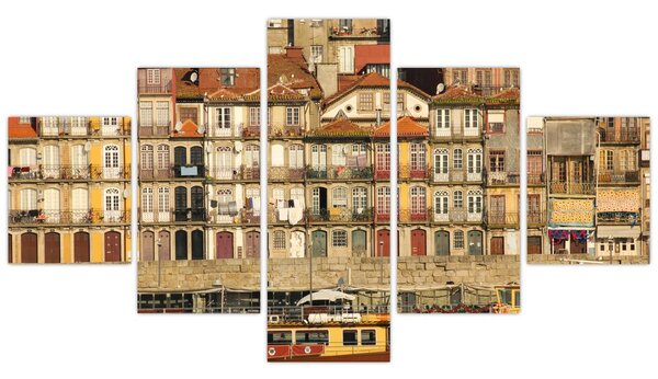 Obraz - Dzielnica Waterfront, Portugalia (125x70 cm)