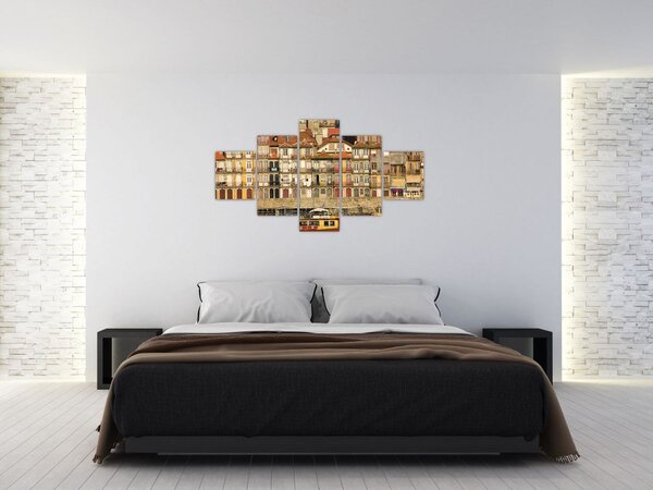 Obraz - Dzielnica Waterfront, Portugalia (125x70 cm)
