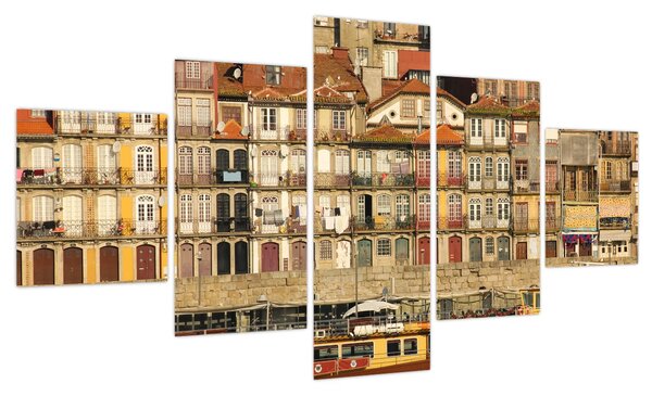 Obraz - Dzielnica Waterfront, Portugalia (125x70 cm)