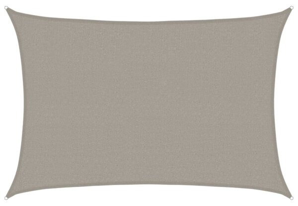 Żagiel przeciwsłoneczny, 160 g/m², jasnoszary, 2,5x4 m, hdpe