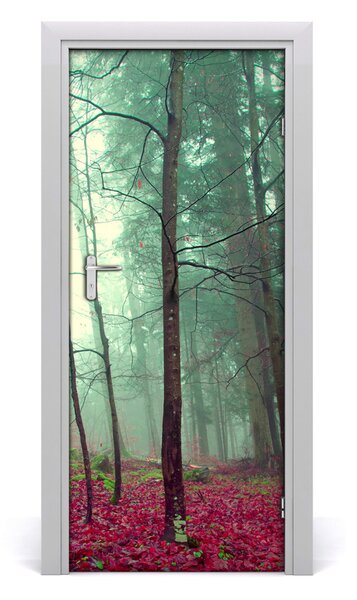 Naklejka fototapeta na drzwi Las jesienią