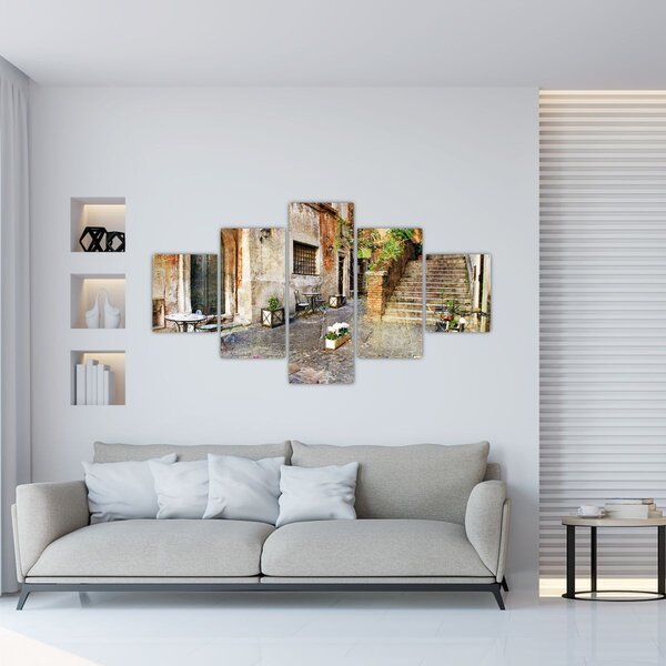 Obraz - Stare ulice Rzymu (125x70 cm)