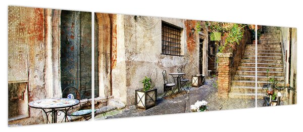 Obraz - Stare ulice Rzymu (170x50 cm)
